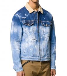 Blue Denim Effetto Vintage Jacket