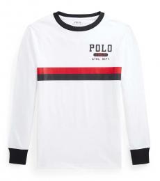 Ralph Lauren Boys White Jersey Graphic T-Shirt