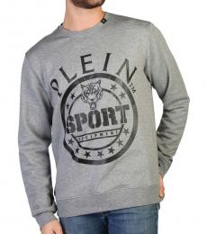 Philipp Plein Grey Front Logo Sweatshirt