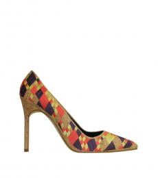 Yellow Red Classic Heels