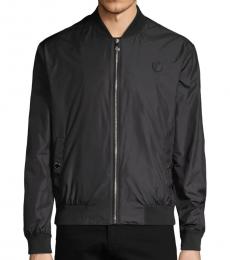 Versace Collection Black Logo Bomber Jacket