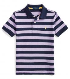 Ralph Lauren Little Boys English Lavender Striped Polo