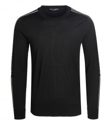 Black Sleeve Logo Sweater