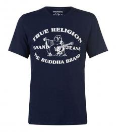 Navy Blue Heritage Buddha Logo T-Shirt
