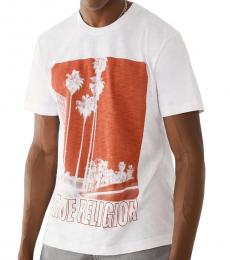 White Palm Tree Photo Print T-Shirt