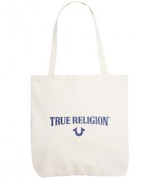 True Religion White Earth Day Large Tote