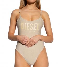 Diesel Beige One Piece Swimsuit