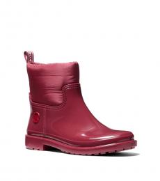 Michael Kors Dark Pink Blakely Logo Boots