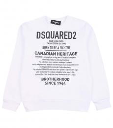 Dsquared2 Boys White Printed Sweatshirt