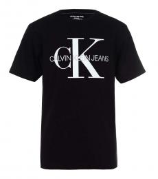 Calvin Klein Boys Black Old School Logo T-Shirt