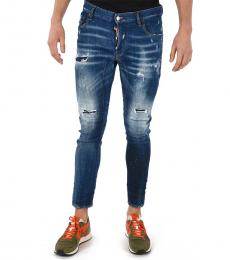 Dsquared2 Blue Vintage Effect Tidy Biker Jeans