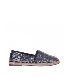 Dolce & Gabbana Silver Sequined Espadrilles