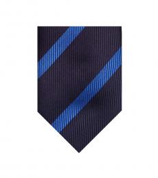 Ermenegildo Zegna Navy Blue Classic Stripe Tie