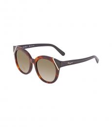Salvatore Ferragamo Tortoise Cat Eye Asian Sunglasses