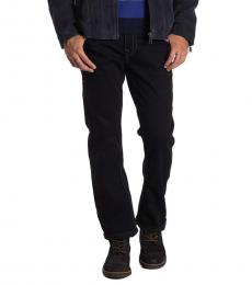 True Religion Black Ricky Flap Straight Big T Jeans