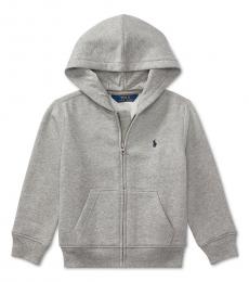 Ralph Lauren Little Boys Dark Sport Heather Full Zip Hoodie