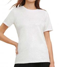 DKNY White Sequined Tee