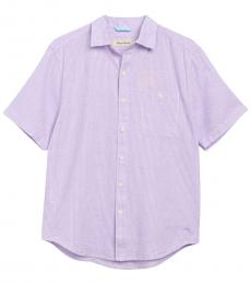 Light Purple Short Sleeve Check Shirt