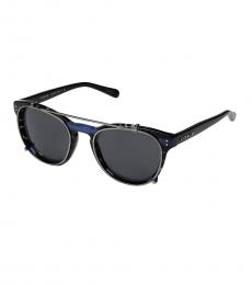Coach Blue Black Glitter Sunglasses