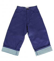 Boys Blue Stretch Cotton Pants