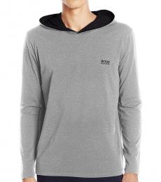 Hugo Boss Grey Premium Long Sleeve Hooded Jersey