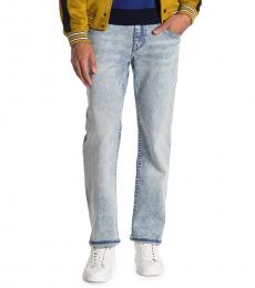 True Religion Light Blue Ricky No Flap Slim Jeans