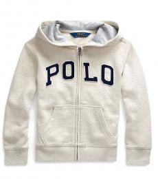Ralph Lauren Little Boys Sand Heather Twill Terry Hoodie