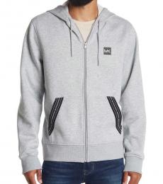 Michael Kors Grey Logo Tape Zip Hoodie Jacket
