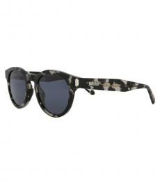 Just Cavalli Black White Round Sunglasses