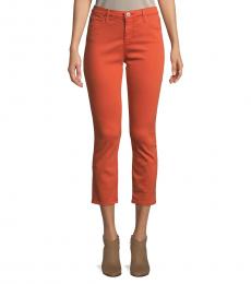 AG Adriano Goldschmied Orange Burnt Prima Skinny Ankle Jeans