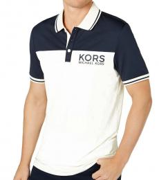 Michael Kors Pale Yellow Colorblock Logo Polo
