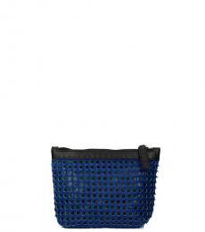 Electric Blue Perforated Clutch