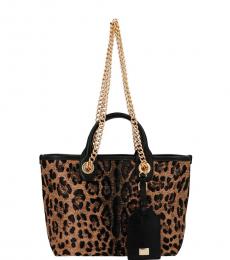 Dolce & Gabbana Leopard Print Capri Small Tote