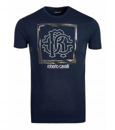 Navy Blue Graphic Logo T-Shirt