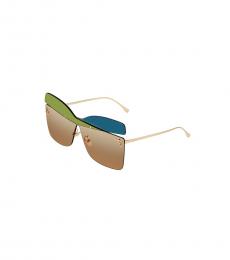 Fendi Brown Green Gradient Butterfly Sunglasses