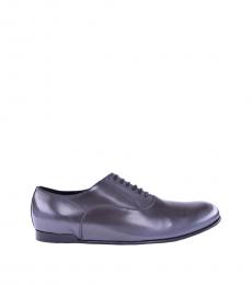 Grey Patent Leather Lace Ups