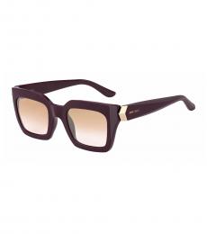 Jimmy Choo Plum Brown Gradient Square Sunglasses