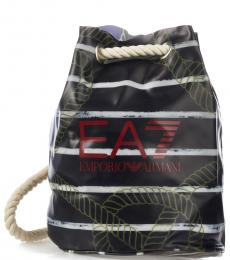 Emporio Armani Black Logo Large Backpack