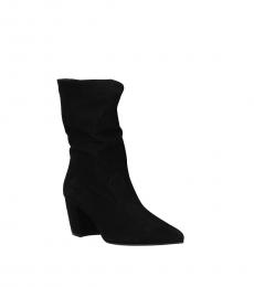 Prada Black Suede Ankle Boots
