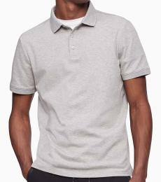 Calvin Klein Heroic Grey Heather Liquid Touch Polo Shirt