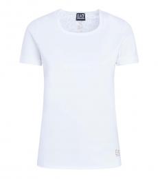 Emporio Armani White Round Neck T-Shirt