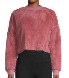 Light Pink Faux Fur Crop Pullover