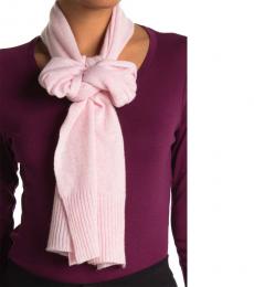 Vince Camuto Light Pink Solid Knit Scarf
