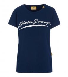 Philipp Plein Navy Blue Crewneck T-Shirt