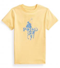 Little Boys Yellow Big Pony T-shirt