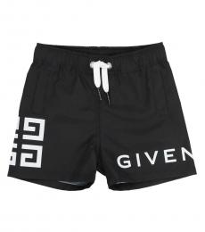 Givenchy Baby Boys Logo print beach Black shorts