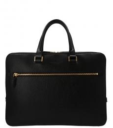 Salvatore Ferragamo Black Revival Large Briefcase Bag