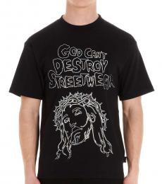 Gcds Black Graphic Print T-Shirt
