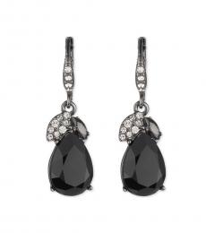 Givenchy Black Single Pear Drop Earrings