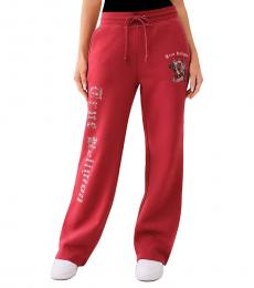 True Religion Ruby Red Crystal Logo Pant